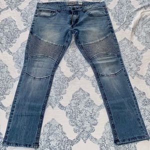Macy’s INC Skinny Medium Blue Biker Jeans